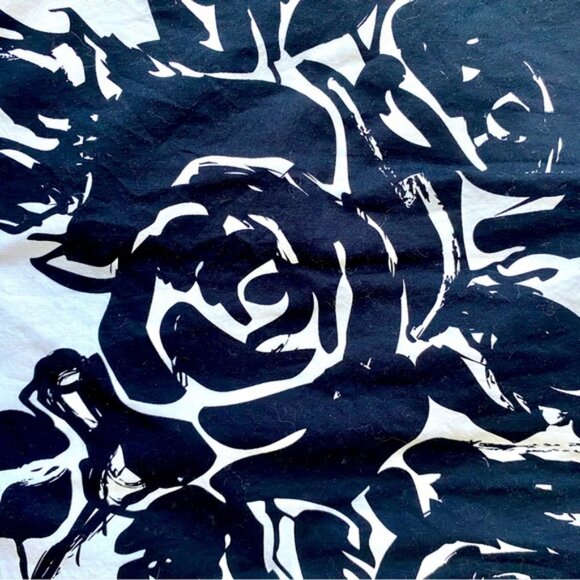 Strapless A-line black & white floral mini dress. Juniors size 5 - Picture 4 of 9